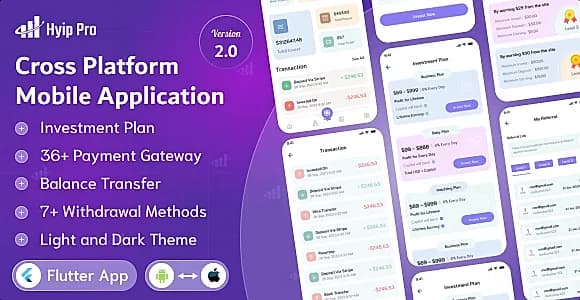 HYIP PRO - Cross Platform Mobile Application