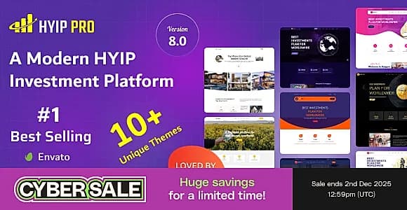 HYIP PRO - A Modern HYIP Investment Platform