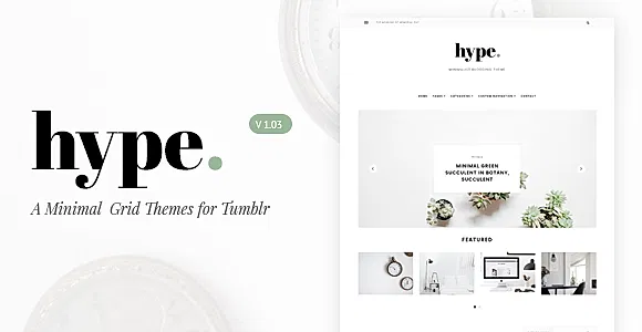 Hype | Minimal Grid Tumblr Theme