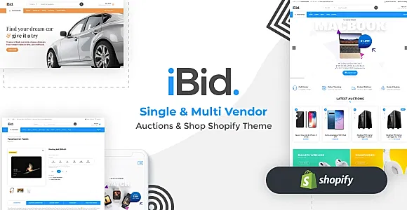 iBid - Single & Multi Vendor Auctions Shopify Theme