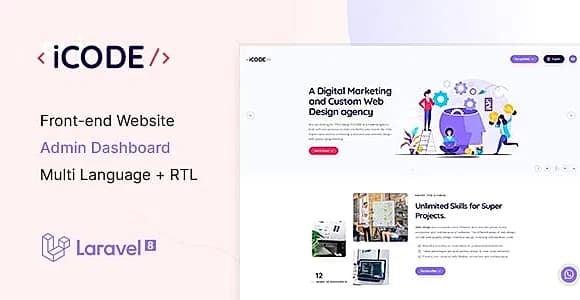 iCode - Multipurpose Website CMS & Creative Agency Management System