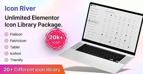 IconRiver - Unlimited Elementor Icon Library Package