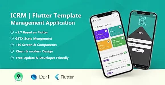 iCRM - Flutter Project Mangement Templete Kit
