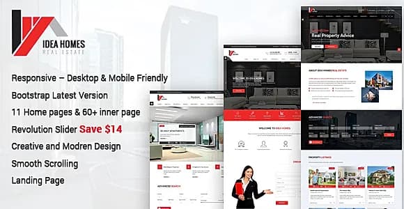Idea homes - Real Estate Bootstrap Template