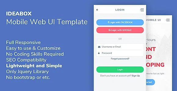 Ideabox - Mobile Web UI Template