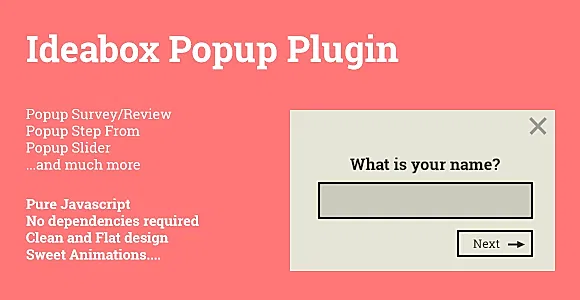 Ideabox Popup - Popup Survey/Review, Slider, Step Form