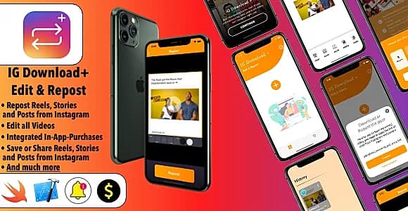 IG Download+ Edit & Repost - iOS App. Save/Repost Posts and Reels from Instagram. UPDATED!!!