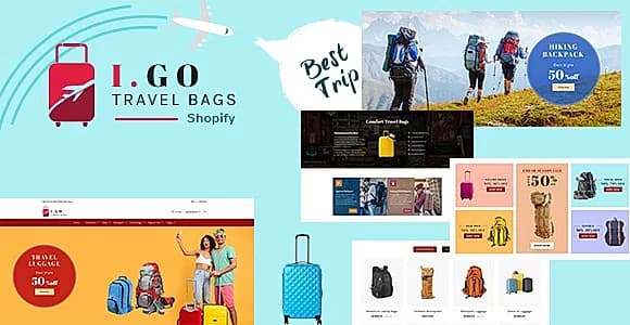 Igo | Travel Bag Shop Shopify Theme