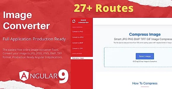 Image Converter Full Production Ready Application - PNG, JPG, BMP, TIFF, GIF Converter  (Angular15)