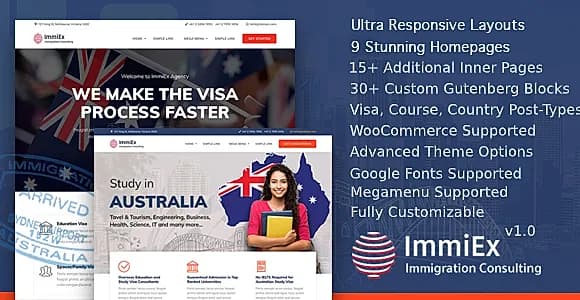 Immiex WordPress Theme