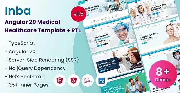 Inba - Angular 20 Doctor Medical Healthcare Template