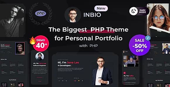 InBio - Personal Portfolio PHP Template