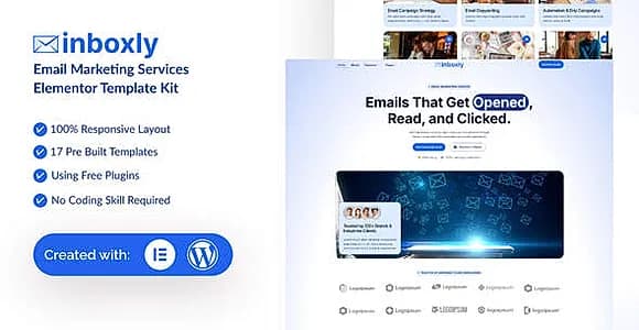 Inboxly - Email Marketing Services Elementor Template Kit