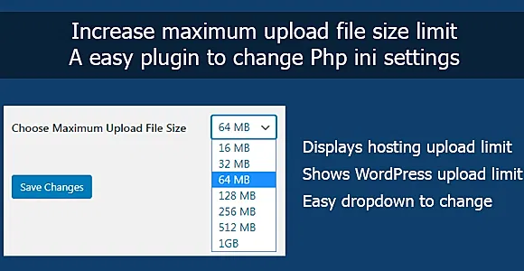 Increase Maximum Upload File Size WordPress Plugin