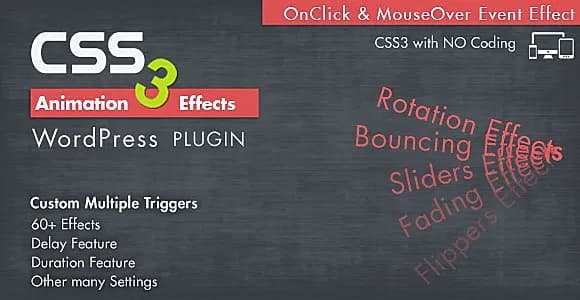 Indeed CSS3 Animation Effects WordPress Plugin