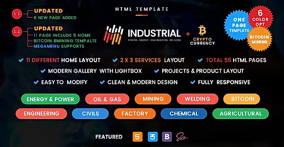 Industrial - Multipurpose Engineering Services HTML Template