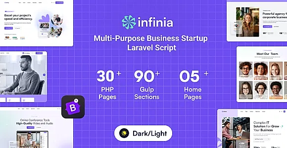 Infinia - Multipurpose Business Consulting Startup Laravel Script
