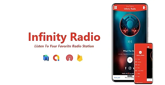 Infinity Radio - Single Station Radio App | ADMOB, ONESIGNAL, FIREBASE