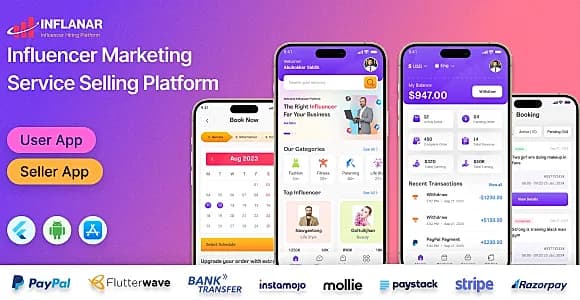 Inflanar - Influencer Marketing Service Selling Platform User and Influencer App