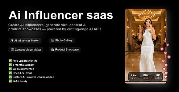 Influencify – AI Influencer SaaS Platform for Viral Reels & AI Videos (Node.js Script)