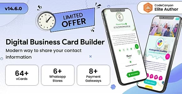 Infy vCard Saas : Digital Business Card Builder