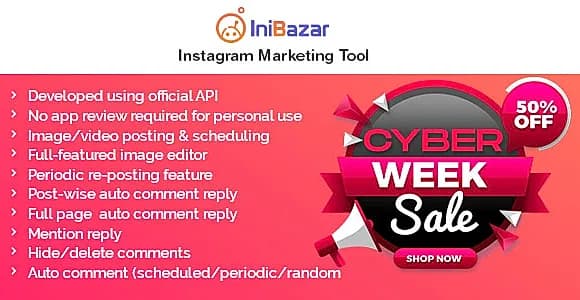 IniBazar - Instagram Post Scheduler & Marketing Tool (SaaS Platform)