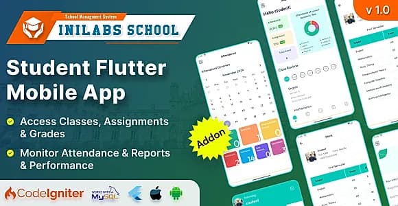 iNiLabs School Express: Student Flutter Mobile App