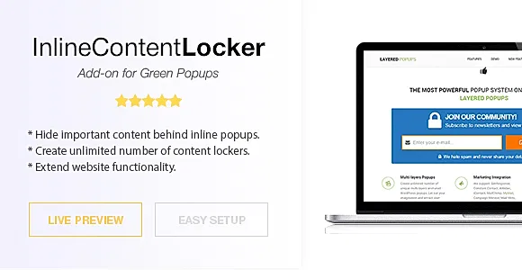 Inline Content Locker - Green Popups Add-On