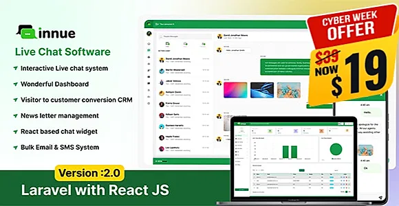 Innue - Live Chat Software Laravel with React JS
