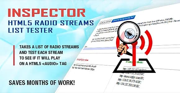 Inspector - HTML5 Radio Streams List Tester