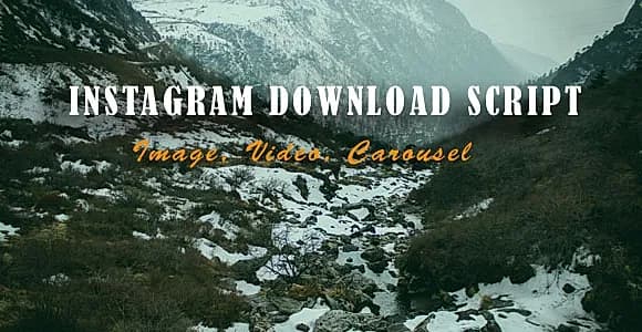 Instagram Downloader with Source Code