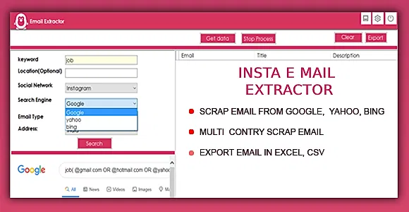 instagram email extractor and scraper