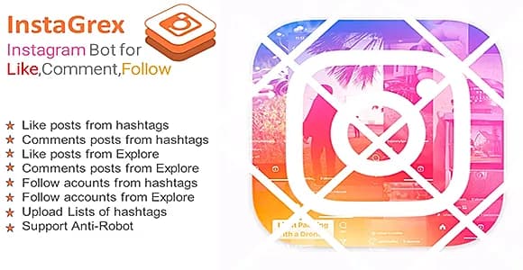 InstaGrex : Instagram Bot for Like,Follow,Unfollow and Download