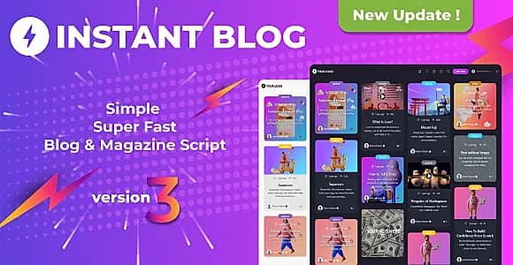Instant Blog - Fast & Simple Blog Php Script