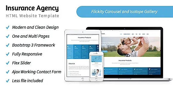 Insurance Agency - HTML5 Website Template