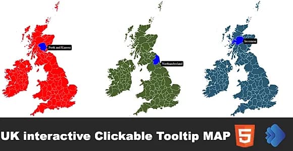 Interactive UK Clickable Map