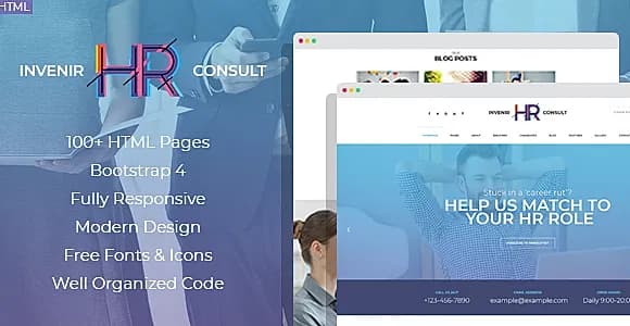 Invenir - HR recruiting agency HTML template