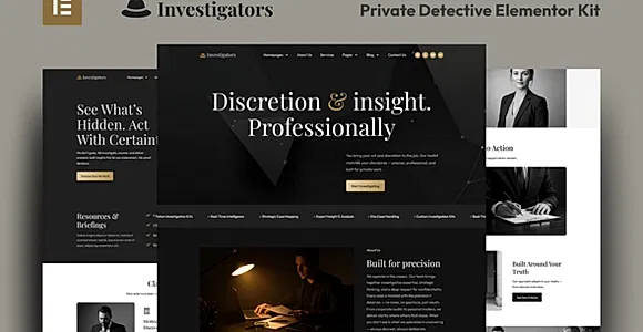 Investigators - Private Detective Elementor Pro Template Kit