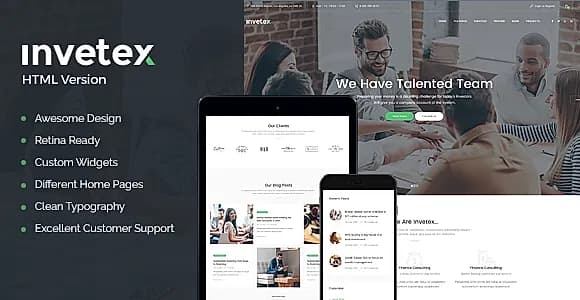 Invetex | Business Consulting & Investments Site Template