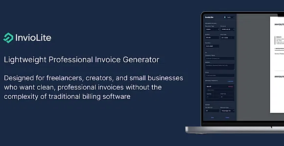 InvioLite - Lightweight Professional Invoice Generator