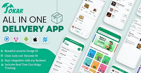 Ionic 8+ Dunzo Clone App UI (All-in-One Delivery App)