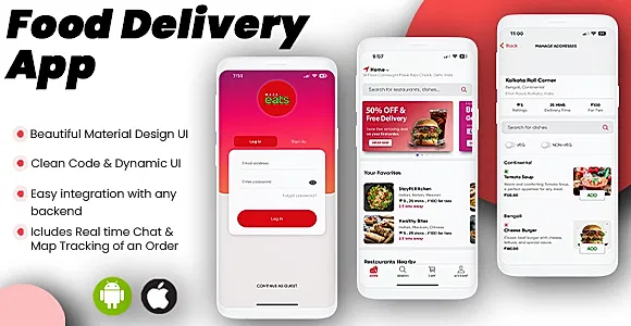 Ionic 8+ Food Delivery Android & iOS App UI (Standalone & NgModule)
