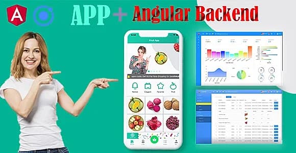 Ionic 5 Fruit Full App with Firebase/Angular Dashboard backend