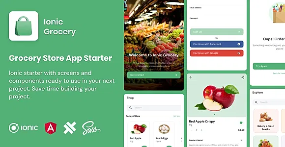 Ionic Grocery | Ionic 5 | Angular | UI Theme | Template App | Starter App & Components
