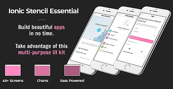 Ionic Stencil Essential 5 - UI Kit for Ionic 5, Ionic 4 and Ionic 3 Mobile apps