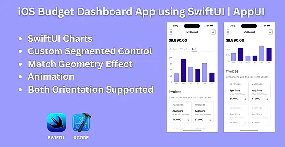 iOS Budget Dashboard App using SwiftUI | AppUI