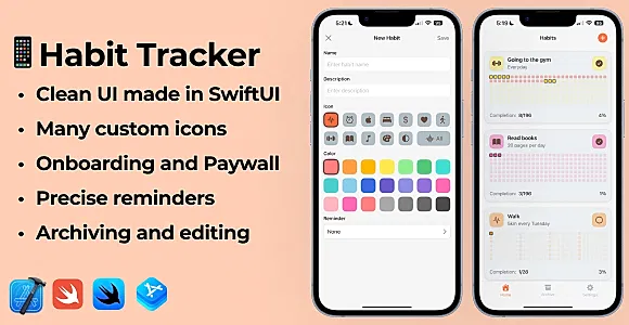 iOS 17 Swift Habit Tracker App | Habit App with Subscriptions (IAP)