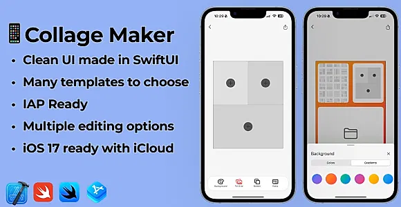 iOS 17 Swift Photo Editing App | Collage Maker App with IAP