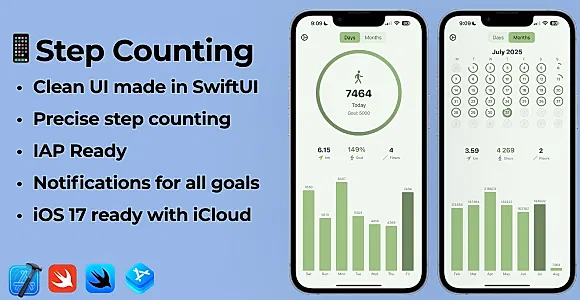 iOS 17 Swift Step Counting App | Pedometer App with IAP