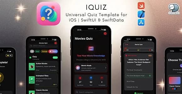 iQuiz - Universal Quiz Template for iOS | SwiftUI & SwiftData